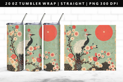 Hanafuda 20oz Tumbler Wrap | Sublimation PNG Design Product Image 1