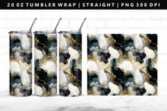 Alcohol Ink 20oz Tumbler Wrap | Sublimation PNG Design Product Image 1