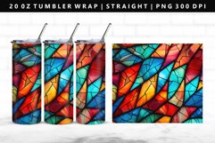 Stained Glass 20oz Tumbler Wrap | Sublimation PNG Design Product Image 1
