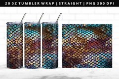 Sequin 20oz Tumbler Wrap | Sublimation PNG Design Product Image 1