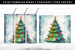 Watercolor 20oz Tumbler Wrap | Sublimation PNG Design Product Image 1