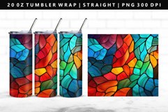 Stained Glass 20oz Tumbler Wrap | Sublimation PNG Design Product Image 1