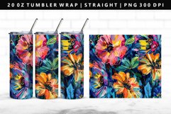 Flower 20oz Tumbler Wrap | Sublimation PNG Design Product Image 1