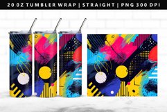 Retro Pop Art 20oz Tumbler Wrap | Sublimation PNG Design Product Image 1