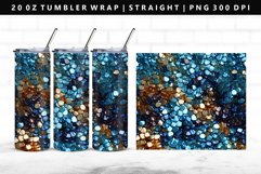 Sequin 20oz Tumbler Wrap | Sublimation PNG Design Product Image 1