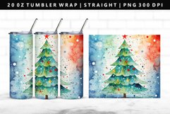 Watercolor 20oz Tumbler Wrap | Sublimation PNG Design Product Image 1