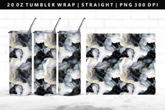 Alcohol Ink 20oz Tumbler Wrap | Sublimation PNG Design Product Image 1