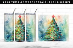 Watercolor 20oz Tumbler Wrap | Sublimation PNG Design Product Image 1
