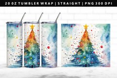 Watercolor 20oz Tumbler Wrap | Sublimation PNG Design Product Image 1
