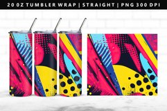 Retro Pop Art 20oz Tumbler Wrap | Sublimation PNG Design Product Image 1