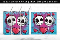 Skull 20oz Tumbler Wrap | Sublimation PNG Design Product Image 1
