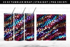 Sequin 20oz Tumbler Wrap | Sublimation PNG Design Product Image 1