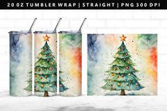 Watercolor 20oz Tumbler Wrap | Sublimation PNG Design Product Image 1