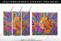 Capybara 20oz Tumbler Wrap | Sublimation PNG Design Product Image 1