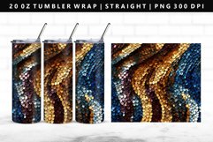 Sequin 20oz Tumbler Wrap | Sublimation PNG Design Product Image 1