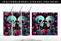 Skull 20oz Tumbler Wrap | Sublimation PNG Design Product Image 1