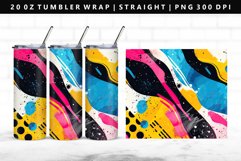 Retro Pop Art 20oz Tumbler Wrap | Sublimation PNG Design Product Image 1