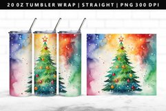 Watercolor 20oz Tumbler Wrap | Sublimation PNG Design Product Image 1