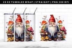 Gnome 20oz Tumbler Wrap | Sublimation PNG Design Product Image 1