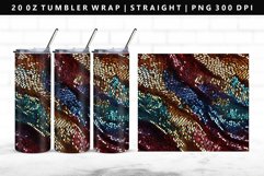 Sequin 20oz Tumbler Wrap | Sublimation PNG Design Product Image 1