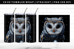 Owl 20oz Tumbler Wrap | Sublimation PNG Design Product Image 1
