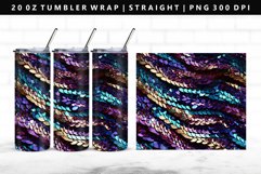 Sequin 20oz Tumbler Wrap | Sublimation PNG Design Product Image 1