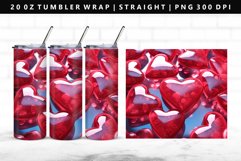 Puff Heart 20oz Tumbler Wrap | Sublimation PNG Design Product Image 1