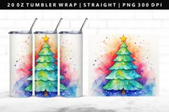 Watercolor 20oz Tumbler Wrap | Sublimation PNG Design Product Image 1