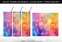Rainbow 20oz Tumbler Wrap | Sublimation PNG Design Product Image 1