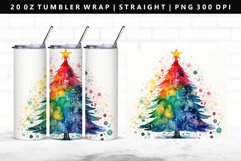 Watercolor 20oz Tumbler Wrap | Sublimation PNG Design Product Image 1