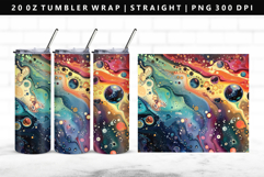 Rainbow 20oz Tumbler Wrap | Sublimation PNG Design Product Image 1