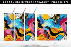 Retro Pop Art 20oz Tumbler Wrap | Sublimation PNG Design Product Image 1