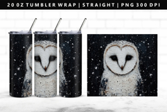 Owl 20oz Tumbler Wrap | Sublimation PNG Design Product Image 1