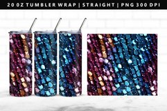 Sequin 20oz Tumbler Wrap | Sublimation PNG Design Product Image 1
