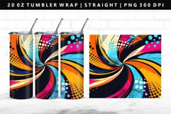 Retro Pop Art 20oz Tumbler Wrap | Sublimation PNG Design Product Image 1