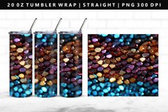 Sequin 20oz Tumbler Wrap | Sublimation PNG Design Product Image 1