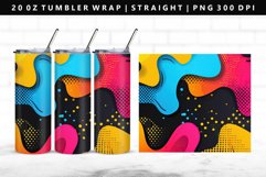 Retro Pop Art 20oz Tumbler Wrap | Sublimation PNG Design Product Image 1