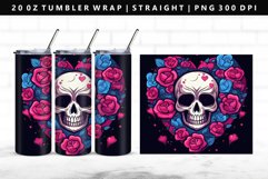 Skull 20oz Tumbler Wrap | Sublimation PNG Design Product Image 1