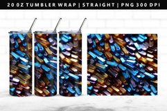 Sequin 20oz Tumbler Wrap | Sublimation PNG Design Product Image 1
