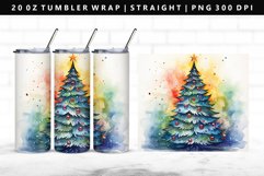 Watercolor 20oz Tumbler Wrap | Sublimation PNG Design Product Image 1