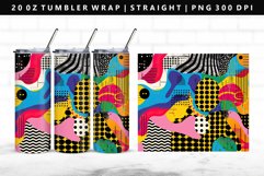 Retro Pop Art 20oz Tumbler Wrap | Sublimation PNG Design Product Image 1