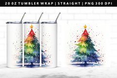 Watercolor 20oz Tumbler Wrap | Sublimation PNG Design Product Image 1
