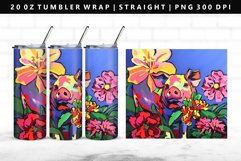 Pig 20oz Tumbler Wrap | Sublimation PNG Design Product Image 1