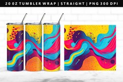 Retro Pop Art 20oz Tumbler Wrap | Sublimation PNG Design Product Image 1