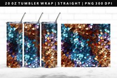 Sequin 20oz Tumbler Wrap | Sublimation PNG Design Product Image 1