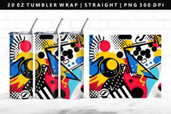 Retro Pop Art 20oz Tumbler Wrap | Sublimation PNG Design Product Image 1