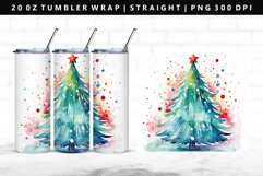 Watercolor 20oz Tumbler Wrap | Sublimation PNG Design Product Image 1