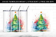 Watercolor 20oz Tumbler Wrap | Sublimation PNG Design Product Image 1