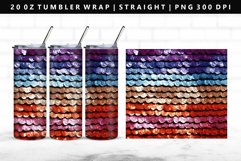 Sequin 20oz Tumbler Wrap | Sublimation PNG Design Product Image 1