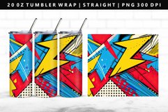 Retro Pop Art 20oz Tumbler Wrap | Sublimation PNG Design Product Image 1